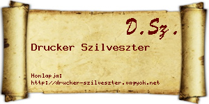 Drucker Szilveszter névjegykártya